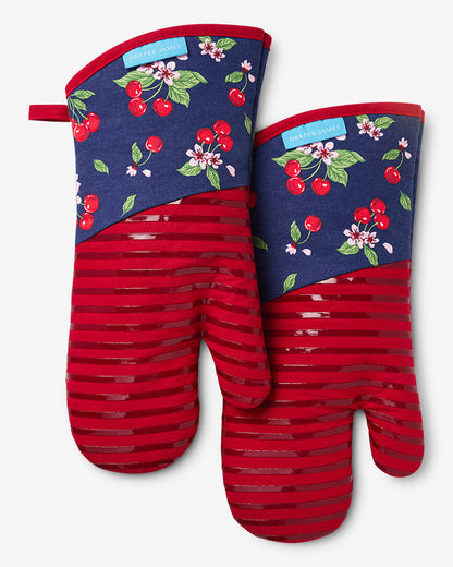 Cherry Blossom Silicone Oven Mitt Set Multicolor - Draper James