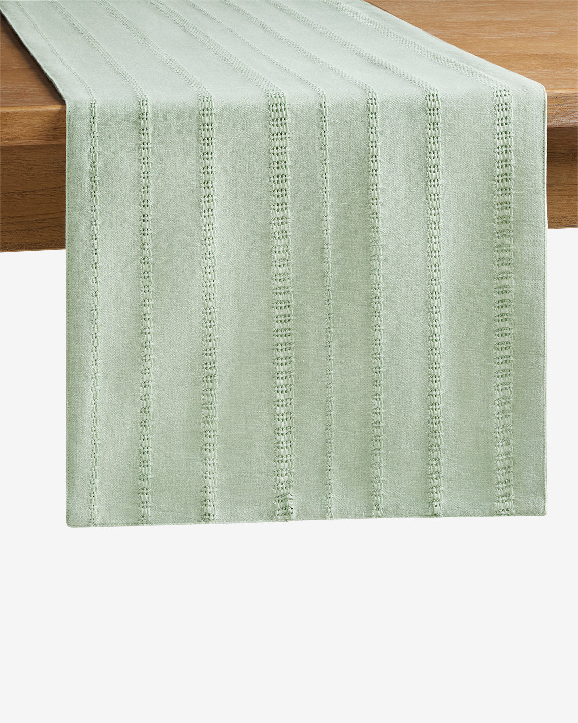 Woven Table Runner in Sage Green Green - Draper James