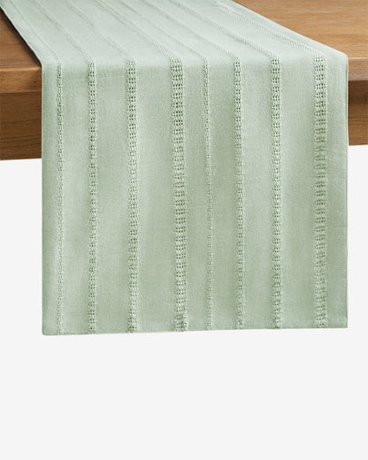 Woven Table Runner in Sage Green Green - Draper James