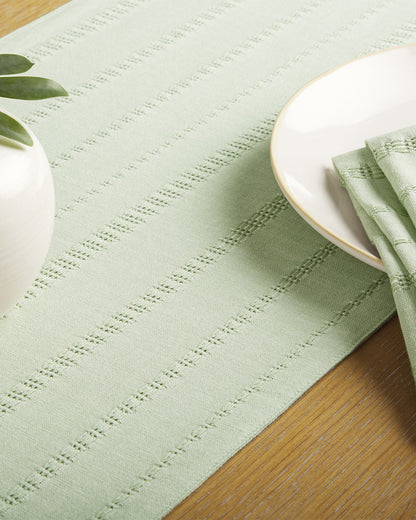 Woven Table Runner in Sage Green Green - Draper James