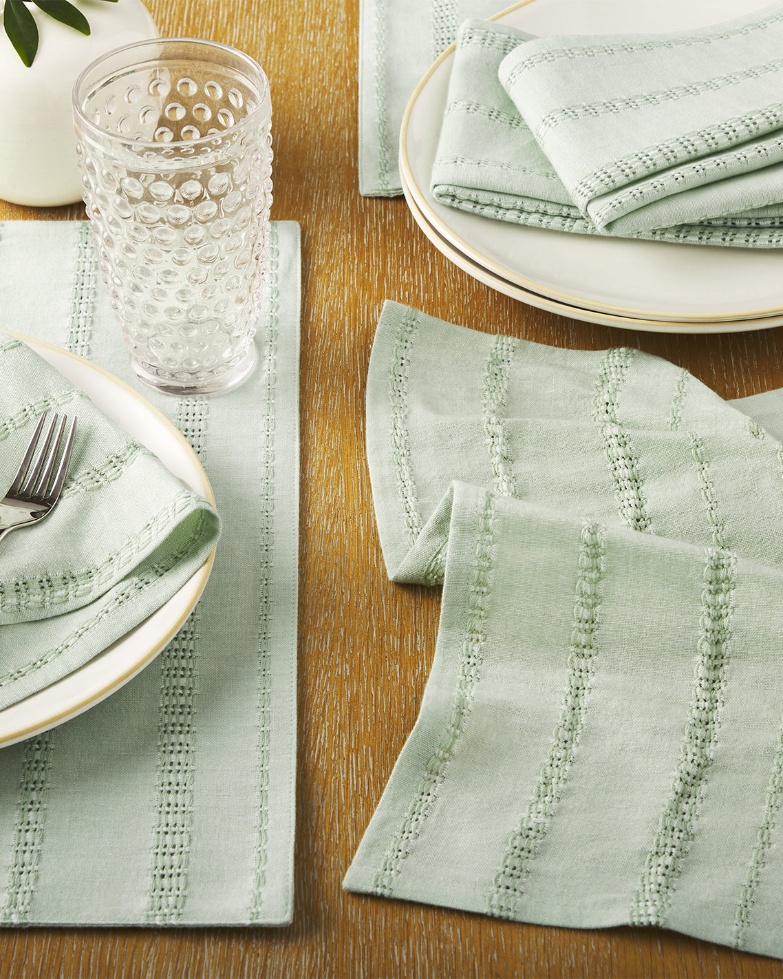 Woven Napkin Set in Sage Green Green - Draper James