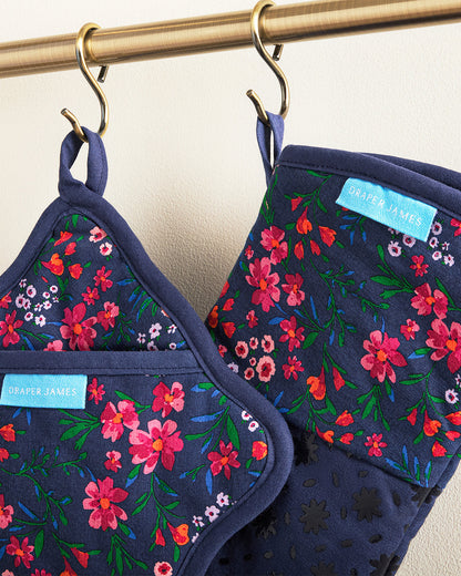 Navy Field Flowers Kitchen Set Nassau Navy Multi - Draper James
