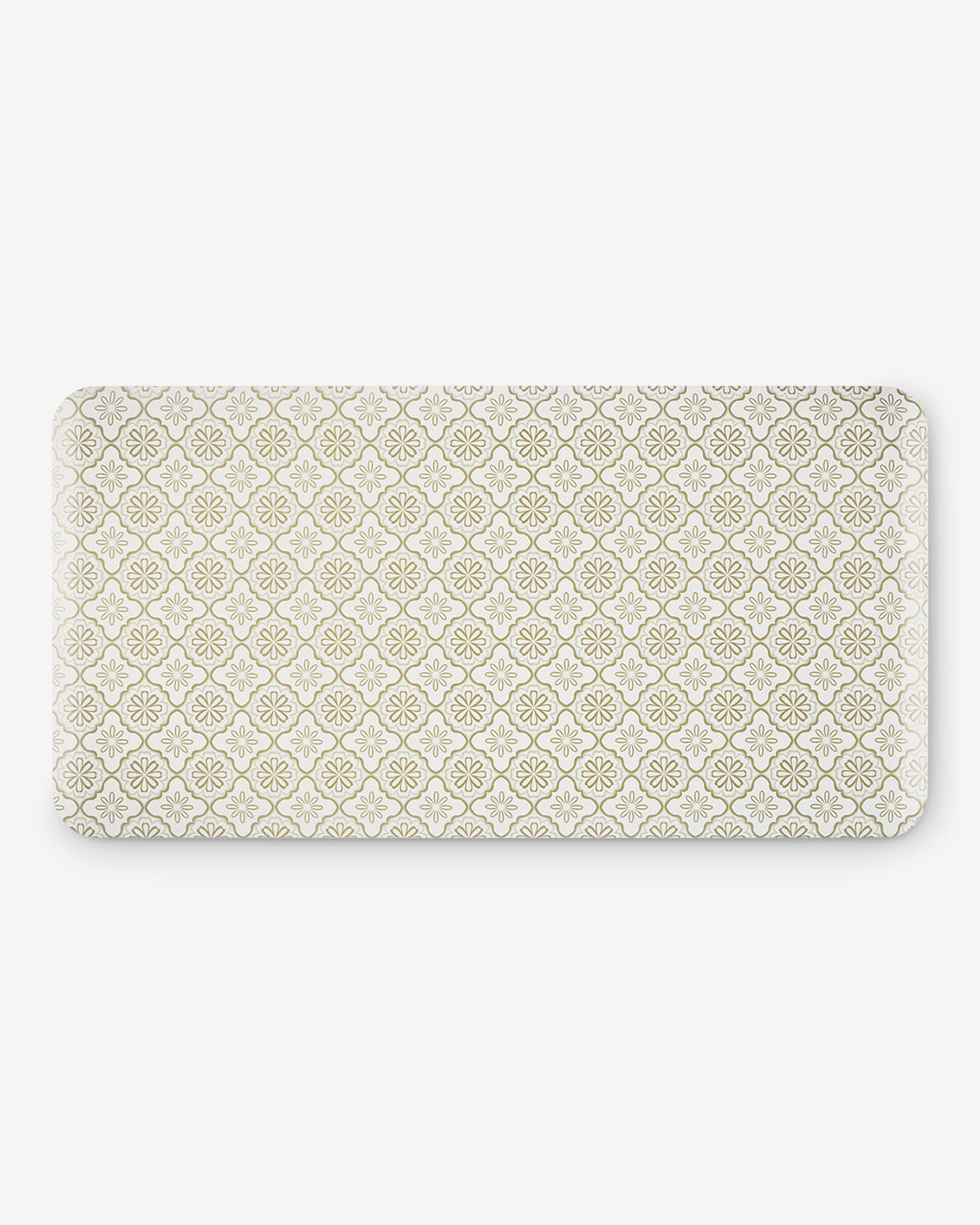 Geometric Floral Kitchen Mat in Natural Natural - Draper James