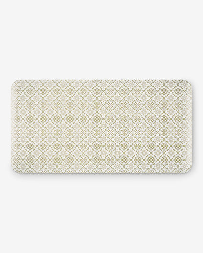 Geometric Floral Kitchen Mat in Natural Natural - Draper James