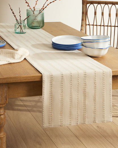 Woven Table Runner in Natural Natural - Draper James