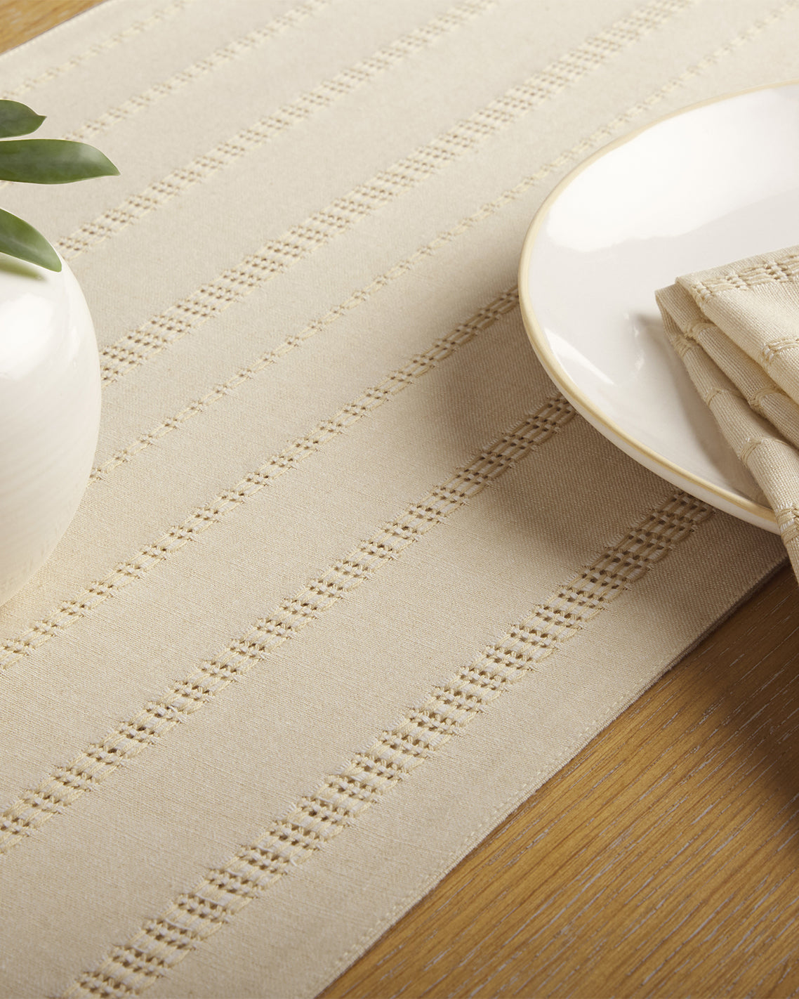 Woven Table Runner in Natural Natural - Draper James