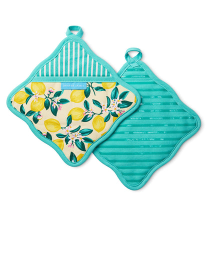 Lemon Blossom Pot Holder Set Multicolor - Draper James