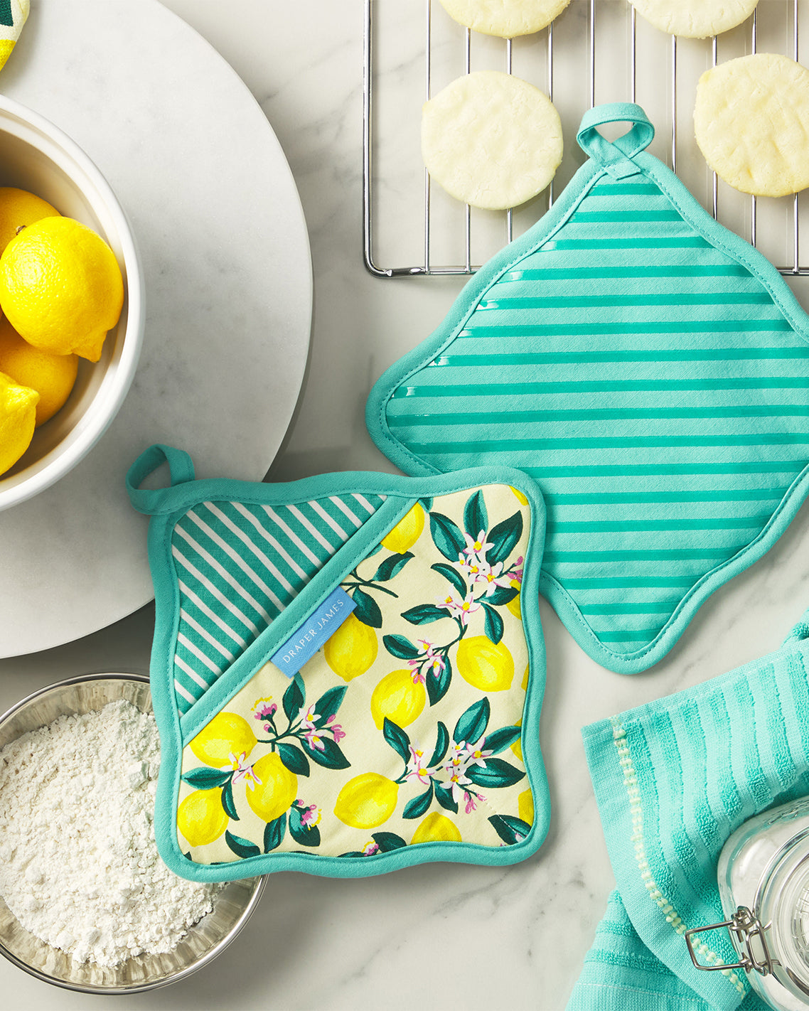 Lemon Blossom Pot Holder Set Multicolor - Draper James
