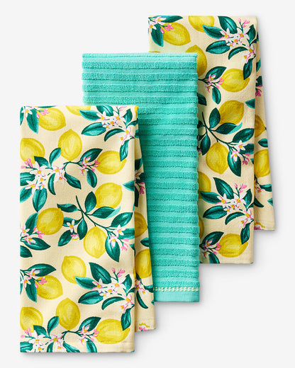 Lemon Blossom Kitchen Towel Set Multicolor - Draper James