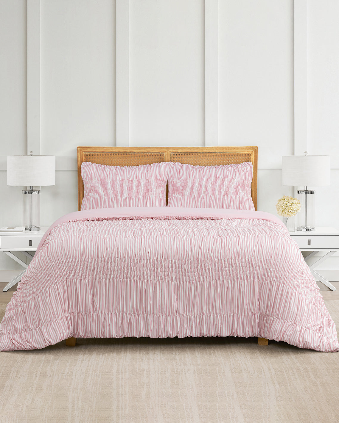 Kara Pinstripe Pink Comforter Set Pink Multi - Draper James