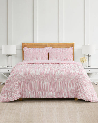 Kara Pinstripe Pink Comforter Set Pink Multi - Draper James