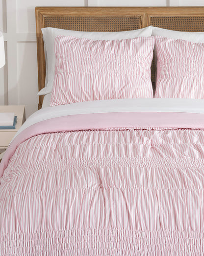 Kara Pinstripe Pink Comforter Set Pink Multi - Draper James