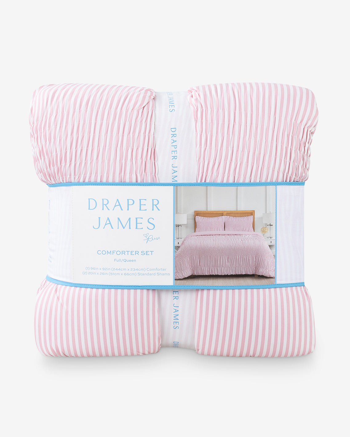 Kara Pinstripe Pink Comforter Set Pink Multi - Draper James