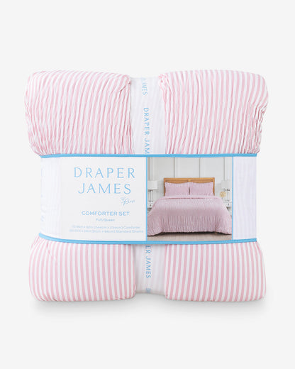 Kara Pinstripe Pink Comforter Set Pink Multi - Draper James