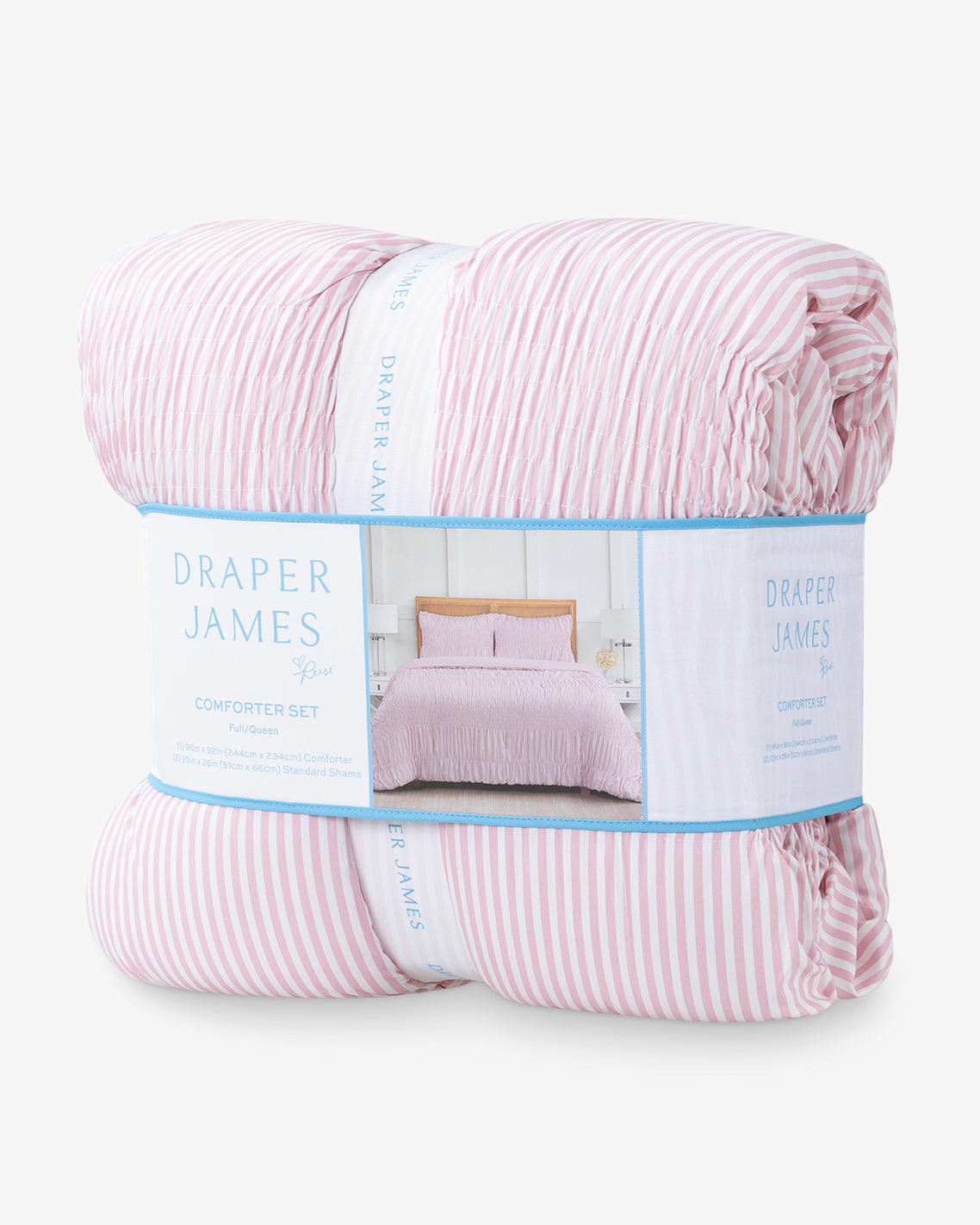 Kara Pinstripe Pink Comforter Set Pink Multi - Draper James