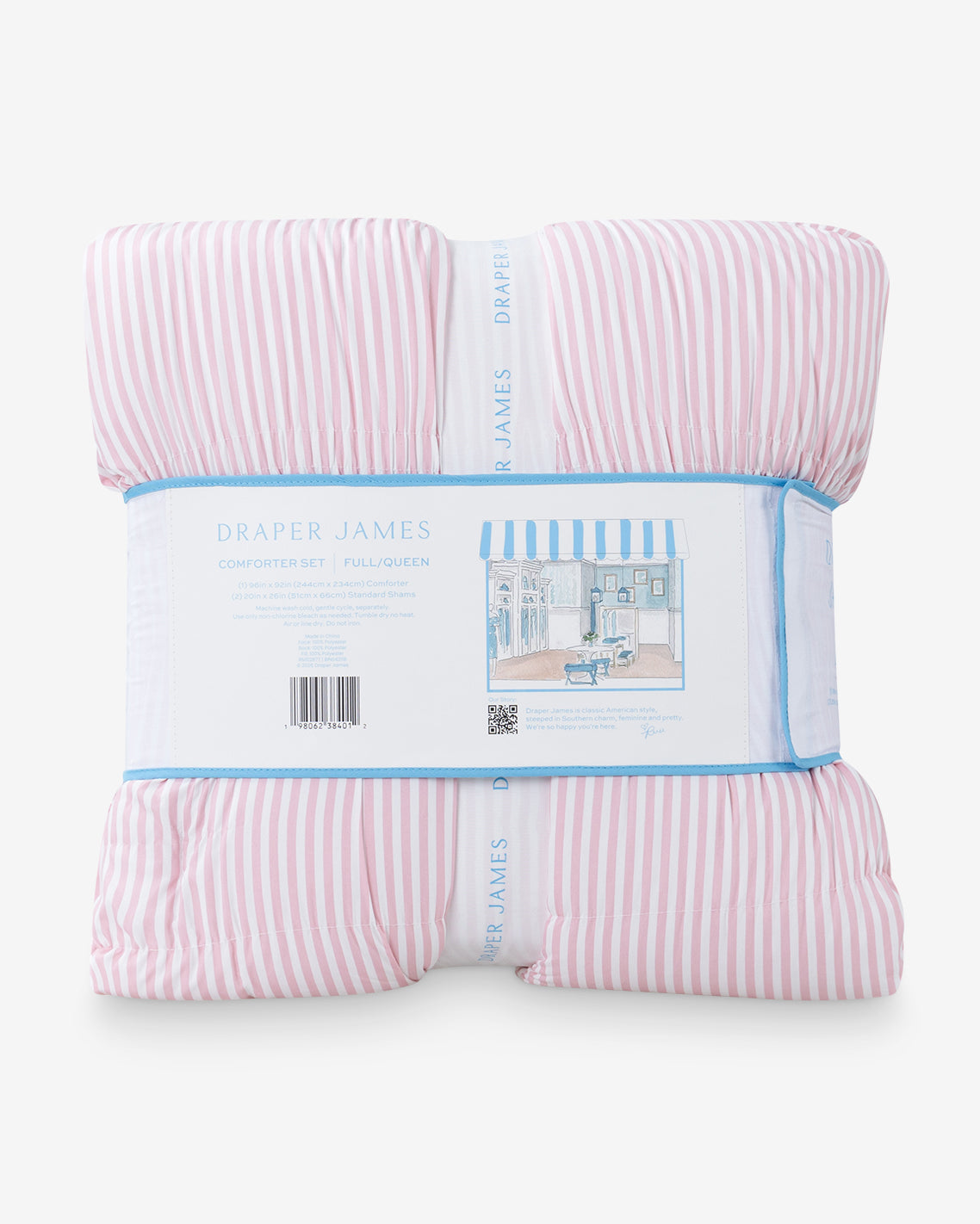 Kara Pinstripe Pink Comforter Set Pink Multi - Draper James