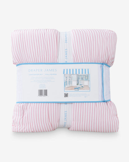 Kara Pinstripe Pink Comforter Set Pink Multi - Draper James