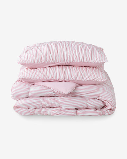 Kara Pinstripe Pink Comforter Set Pink Multi - Draper James
