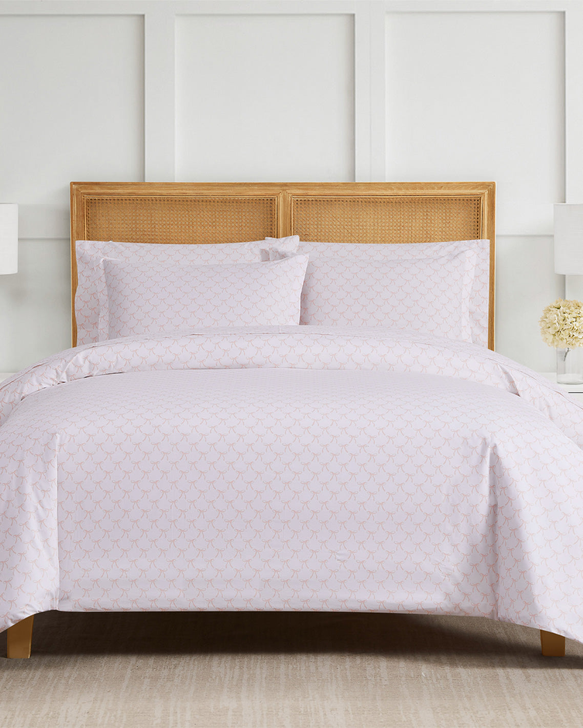 Jamie Bow Cotton Percale Duvet Set Pink - Draper James