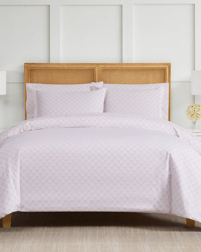 Jamie Bow Cotton Percale Duvet Set Pink - Draper James