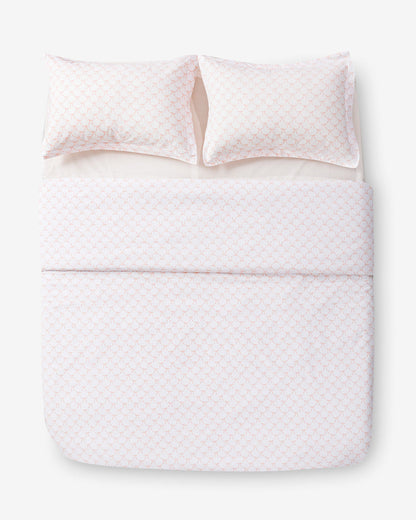 Jamie Bow Cotton Percale Duvet Set Pink - Draper James