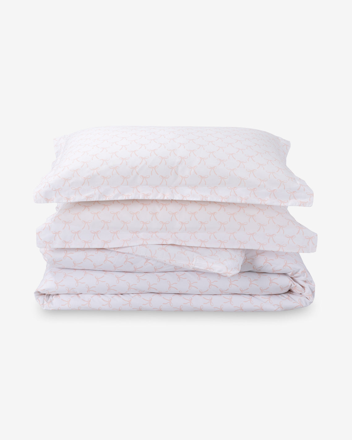 Jamie Bow Cotton Percale Duvet Set Pink - Draper James