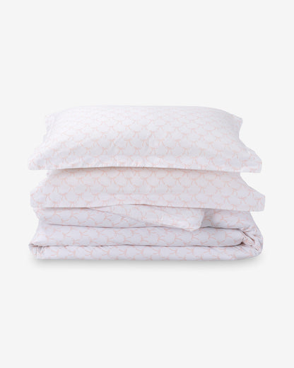 Jamie Bow Cotton Percale Duvet Set Pink - Draper James