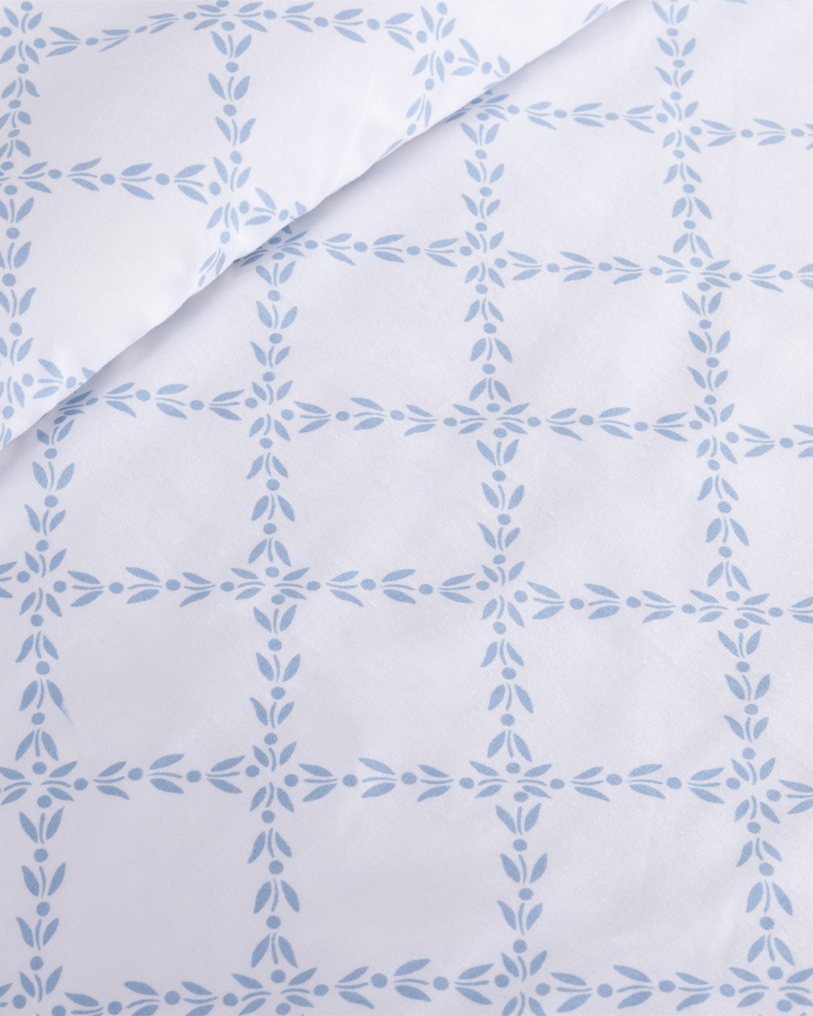 Amy Lattice Cotton Percale Duvet Set Magnolia White Multi - Draper James