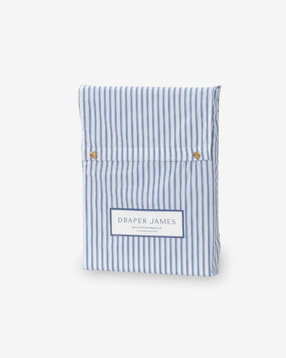 Amy Stripe Cotton Percale Duvet Set Blue Multi - Draper James