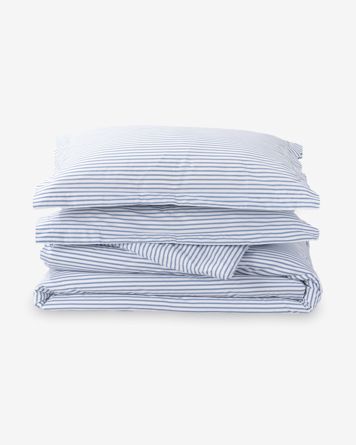 Amy Stripe Cotton Percale Duvet Set Blue Multi - Draper James