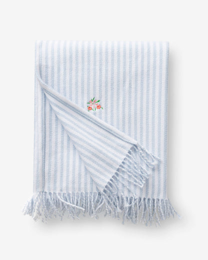 Embroidered Woven Throw Blue Multi - Draper James