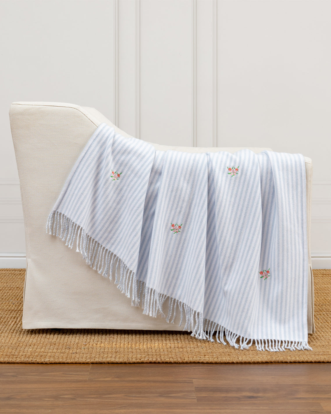 Embroidered Woven Throw Blue Multi - Draper James