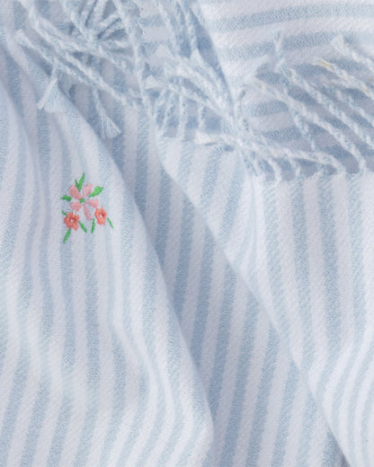 Embroidered Woven Throw Blue Multi - Draper James