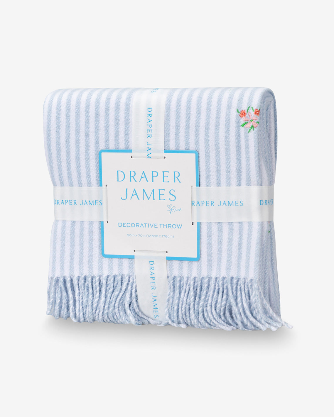 Embroidered Woven Throw Blue Multi - Draper James