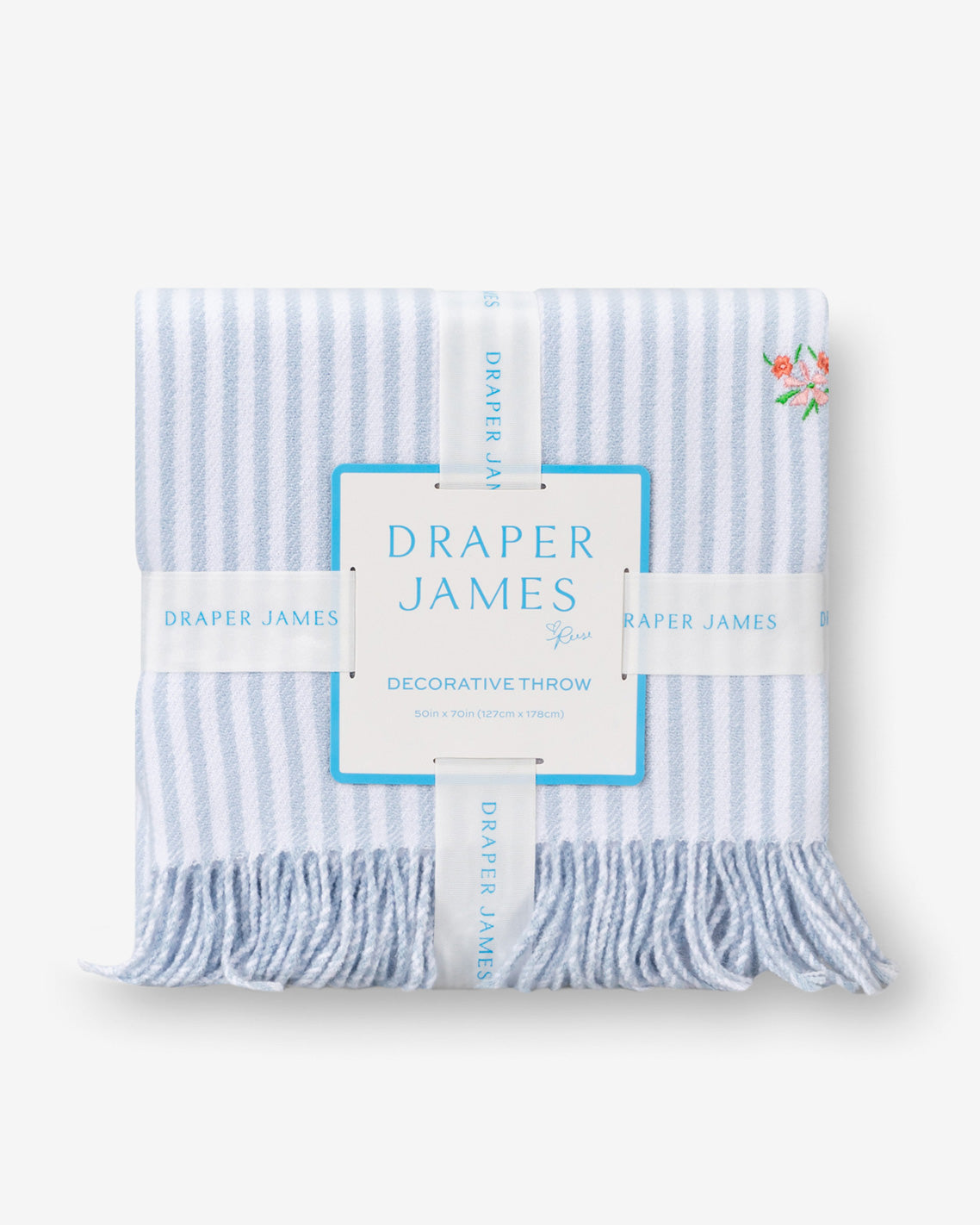 Embroidered Woven Throw Blue Multi - Draper James