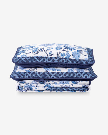 Justina Simple Lattice Quilt Set Blue Multi - Draper James