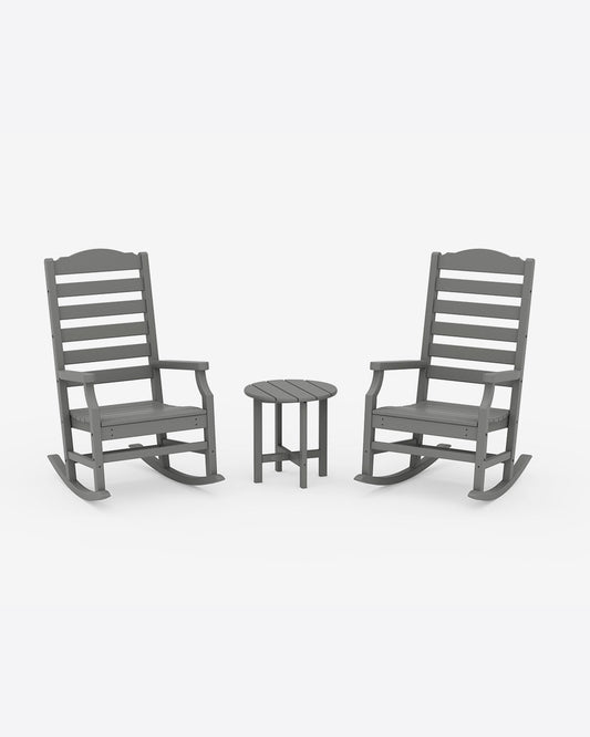 Savannah 3-Piece Rocking Chair Set in Blue Slate Grey - Draper James