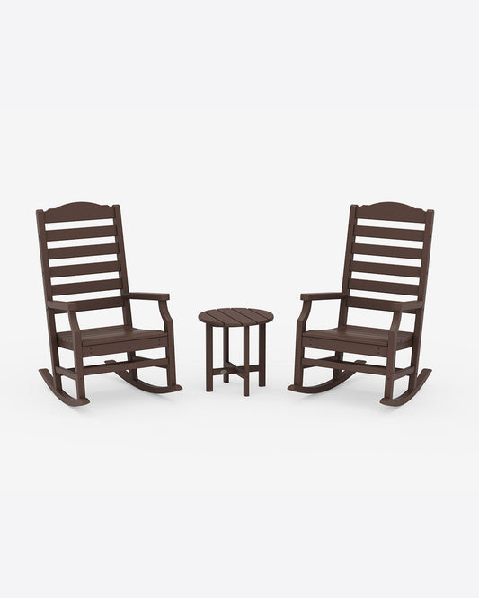 Savannah 3-Piece Rocking Chair Set in Teal Mahogany - Draper James