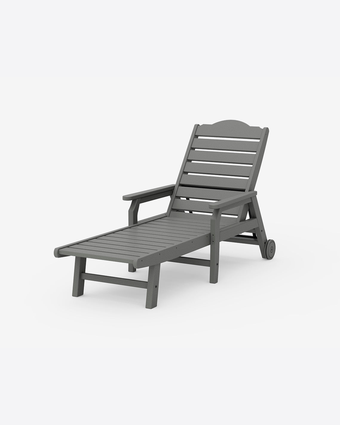 Savannah Chaise with Arms & Wheels in Gray Slate Grey - Draper James