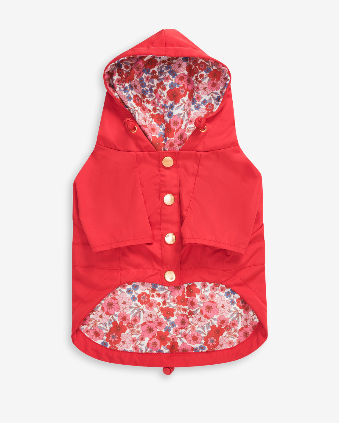 Red Hooded Pocket Jacket Red - Draper James