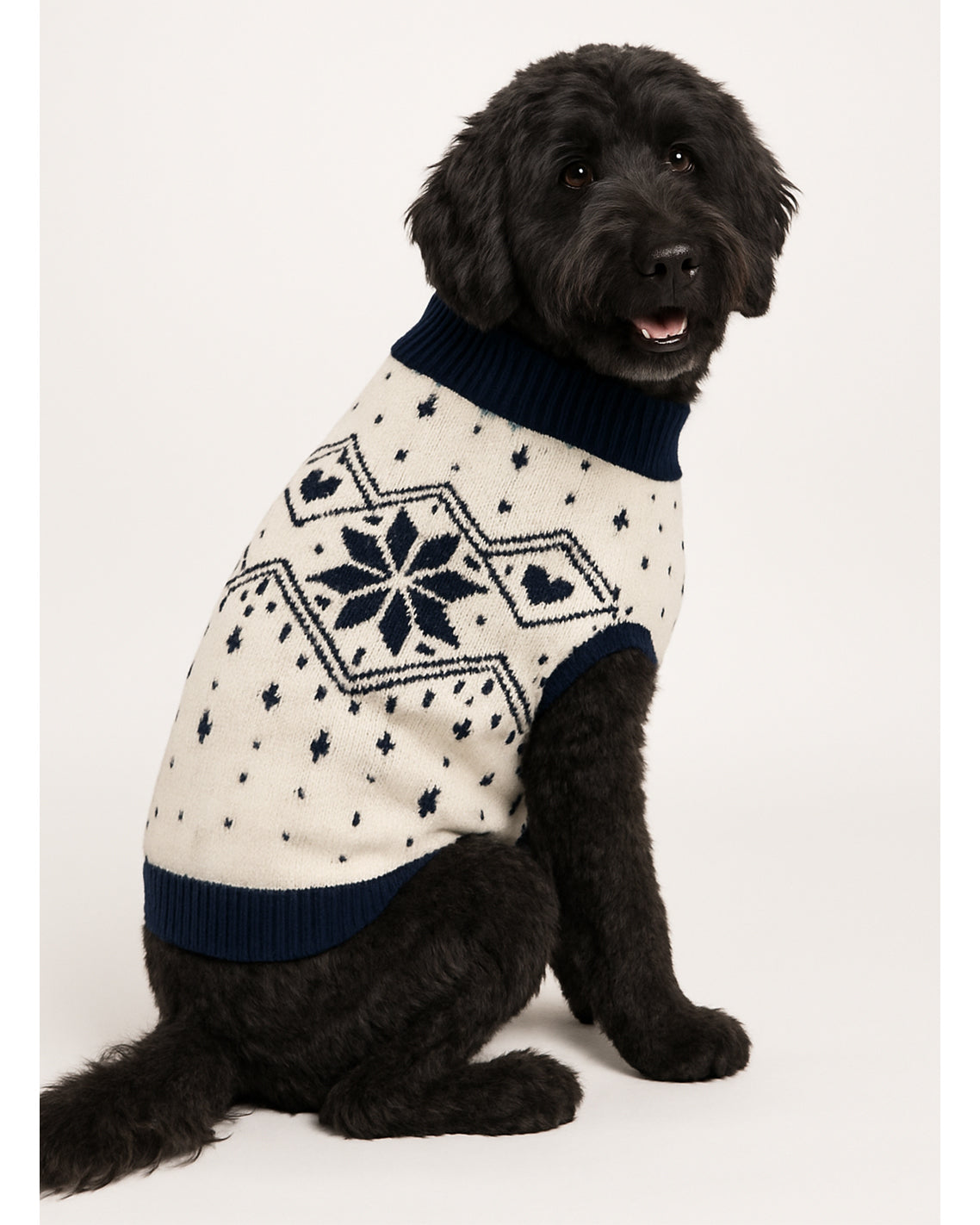 Snowflake Heart Dog Sweater Magnolia White Multi - Draper James