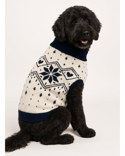 Snowflake Heart Dog Sweater Magnolia White Multi - Draper James