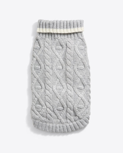 Cable Knit Dog Sweater Grey - Draper James