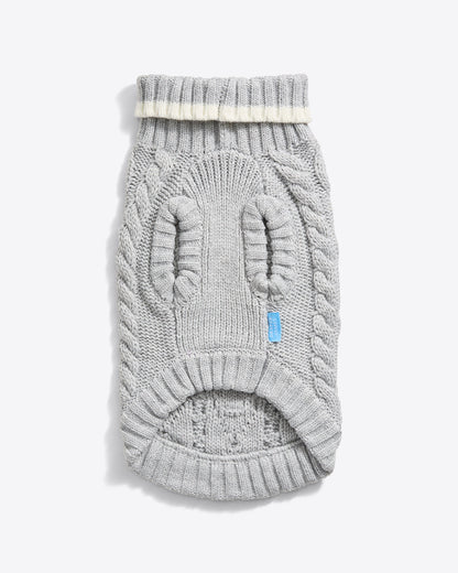 Cable Knit Dog Sweater Grey - Draper James