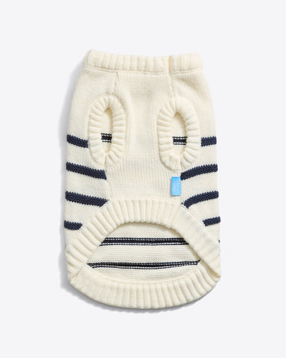 Dog Sweater in Mariner Stripe Magnolia White - Draper James