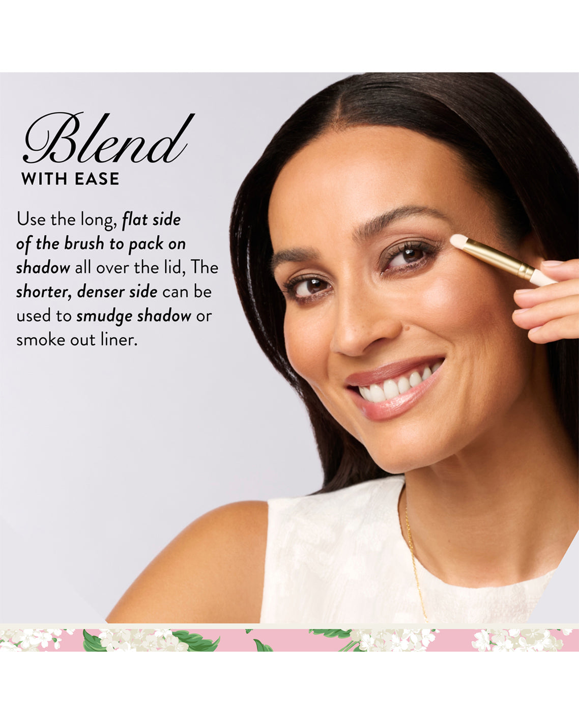 Draper James x Laura Geller Dual-Ended Eyeshadow Brush Multicolor - Draper James