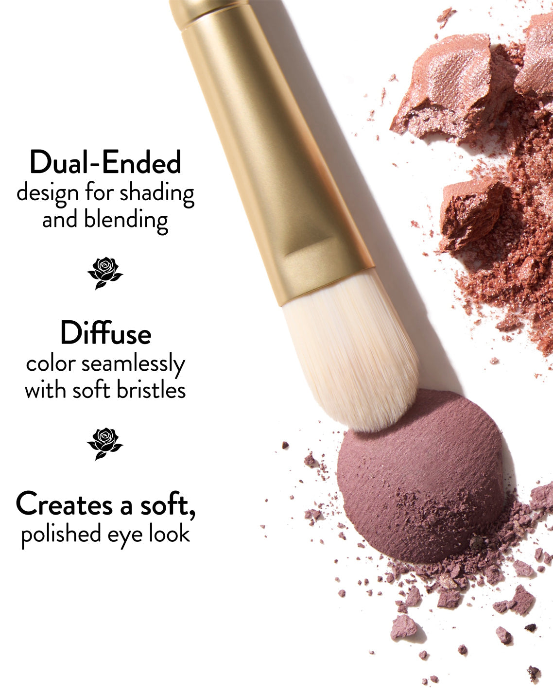 Draper James x Laura Geller Dual-Ended Eyeshadow Brush Multicolor - Draper James