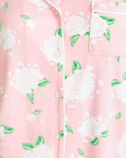 Sara Pajama Set in Hydrangeas Pink Multi - Draper James