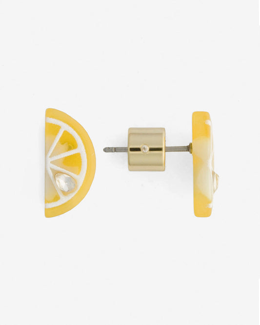 Lemon Slice Stud Earrings Yellow - Draper James