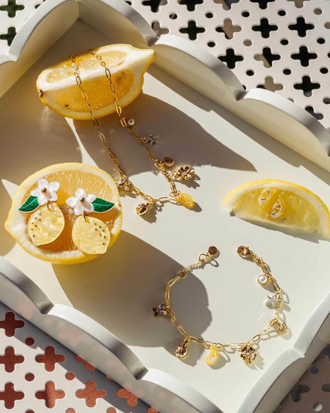 Lemon Slice Stud Earrings Yellow - Draper James